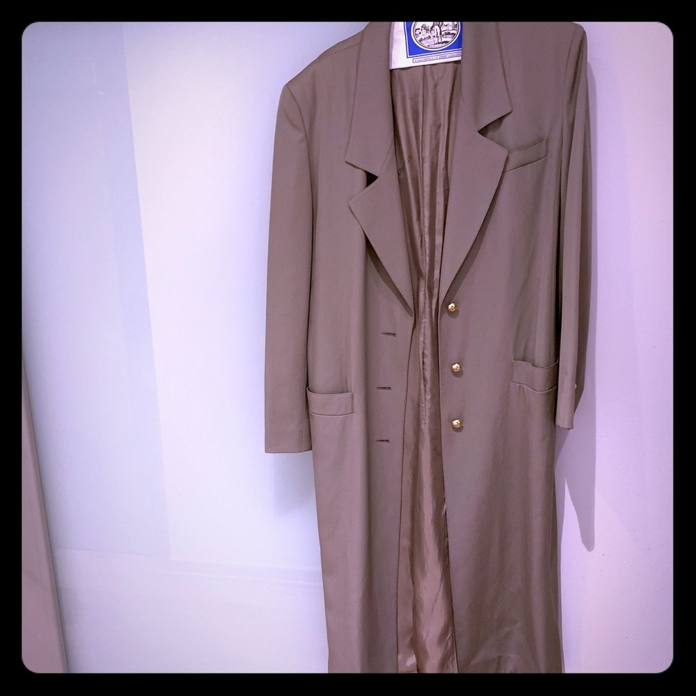 Louis Feraud Tan Long Blazer Coat